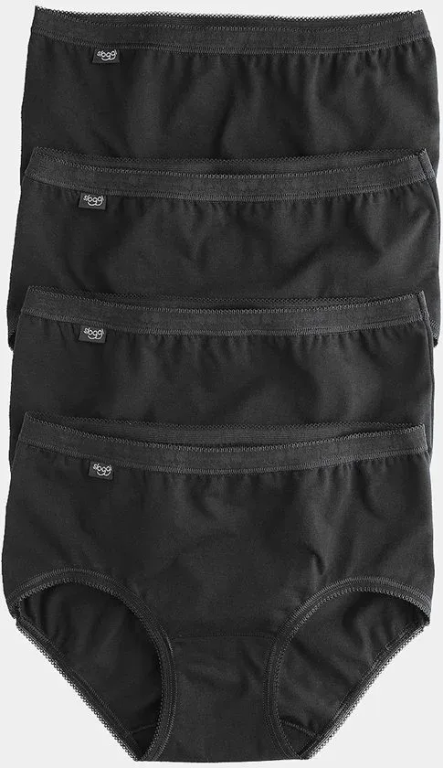 Sloggi Basic midi Dames (3+1gratis) Zwart (slog.45)