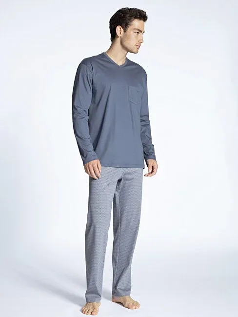 Calida Heren pyjama Lange mouw/ lange broek 100% Katoen ( CAL.129)