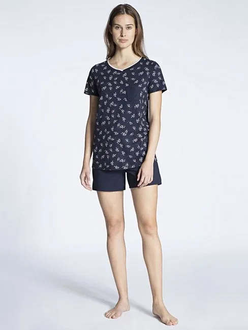 Calida Dames Pyjama korte mouw met short ( CAL.134)