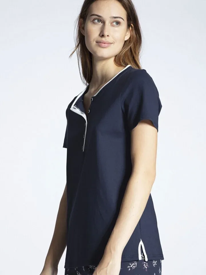 Calida Dames Pyjama Korte mouw / lange broek (100% katoen)