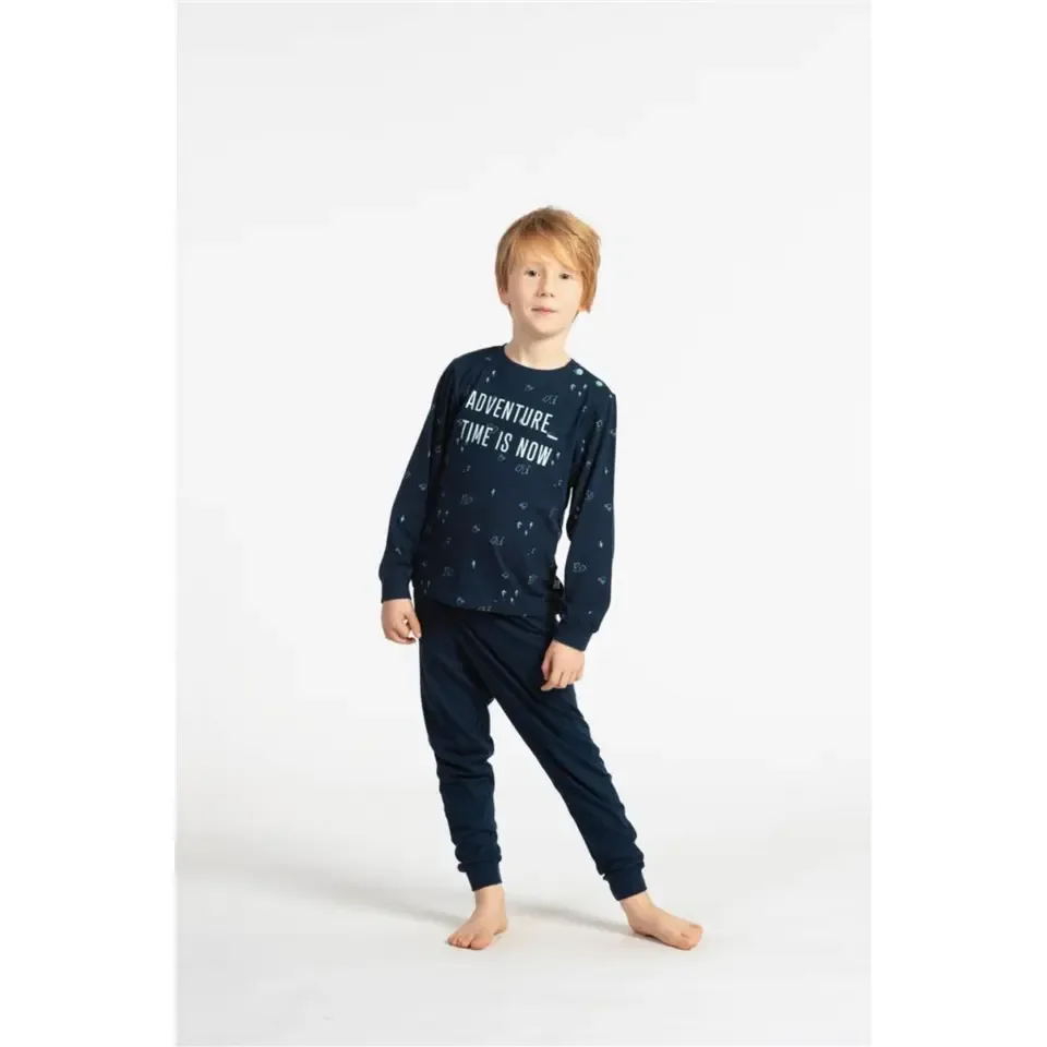 Eskimo Pyjama's jongens: Time is now katoenen pyjama (2j tot 8j)