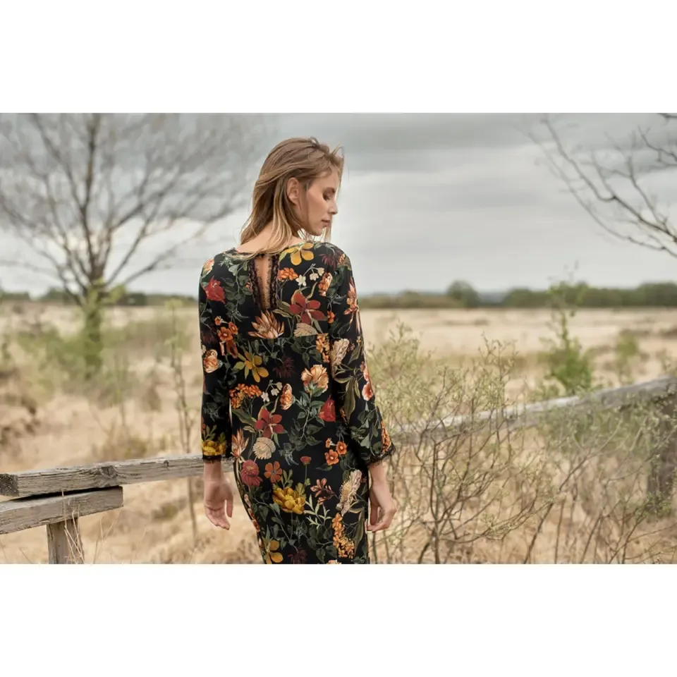 Signe nature Jurk: Gebloemd kleed