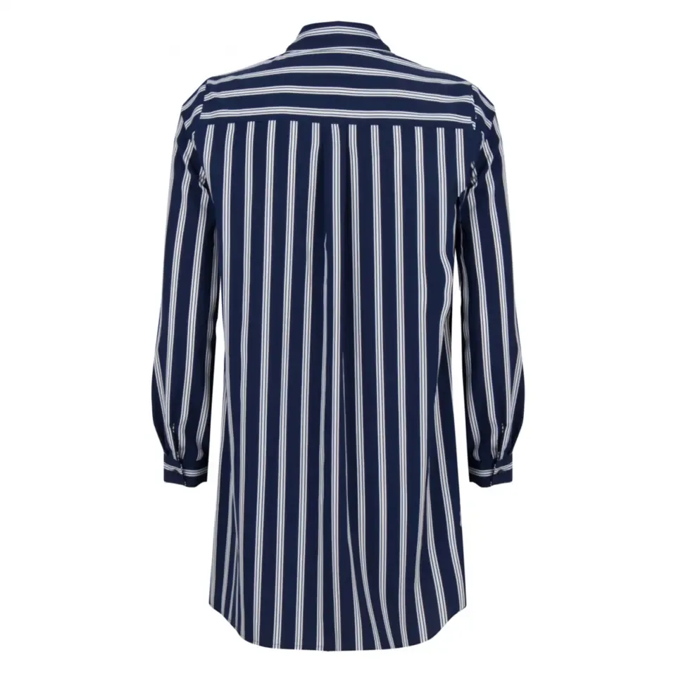 Esqualo kleed: Lange bloes blauw gestreept