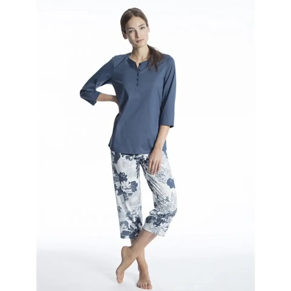 Calida Pyjama, 3/4mouw / Pirate broek ( 100% katoen, jersey ) Oekotex label
