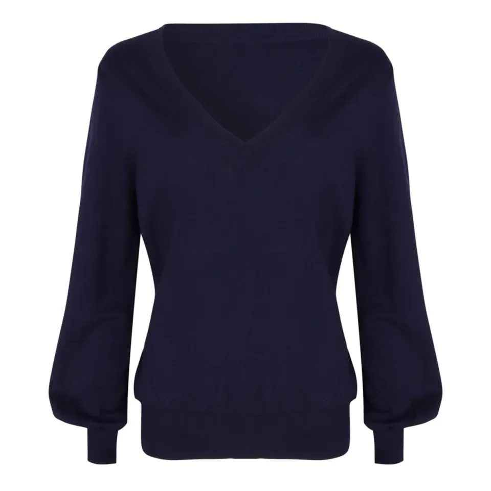 Esqualo Pull, V neck ( Oversized ) marine blauw