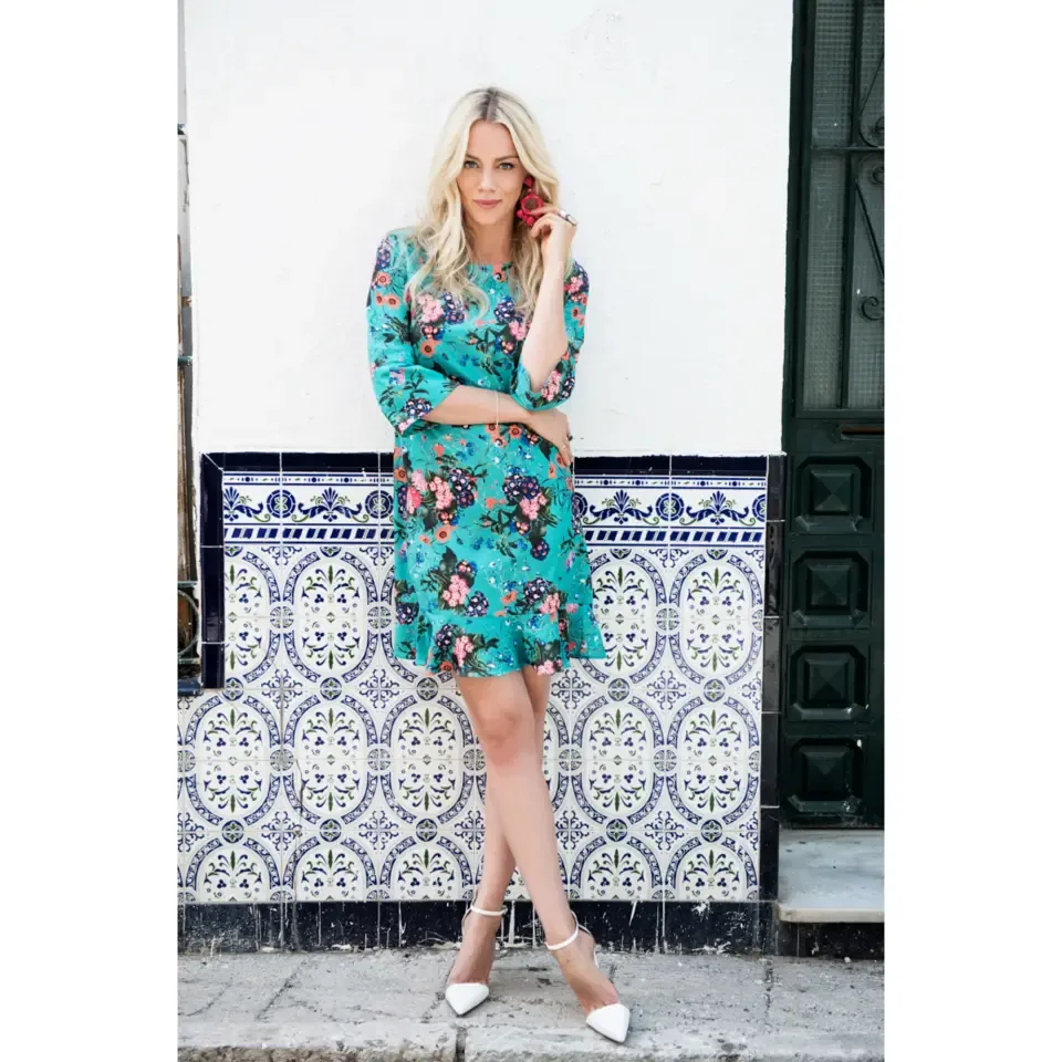 Esqualo Jurk, bloemenprint 38 - 46