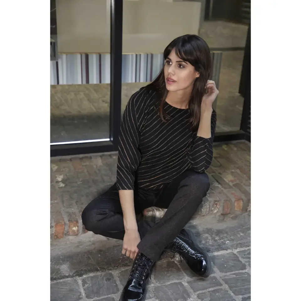 Signe nature Shirt Kimono mouw ( zwart / Brons )