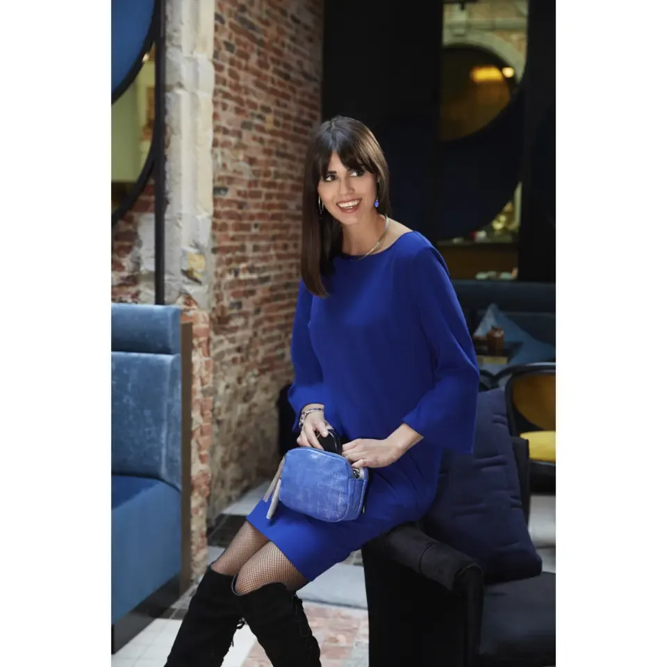 Signe nature Jurk: Cobalt kleur