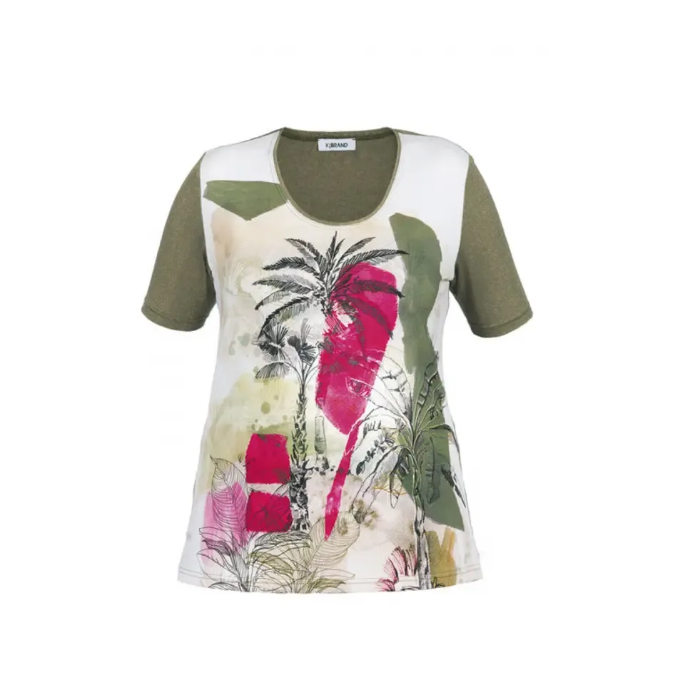 KjBrand Shirt V-hals gebloemd grote maten