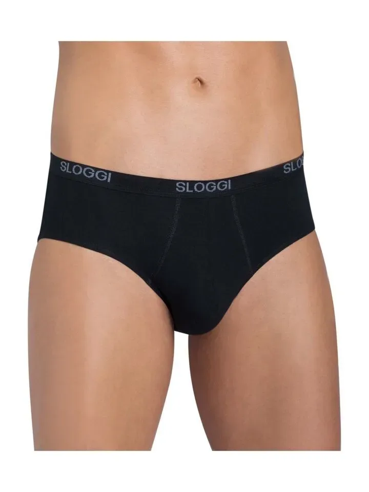 Sloggi Men Basic Midi slip ( wit / grijs of zwart ) Duopack ( Slog.102 / Slog.104 / Slog.107)