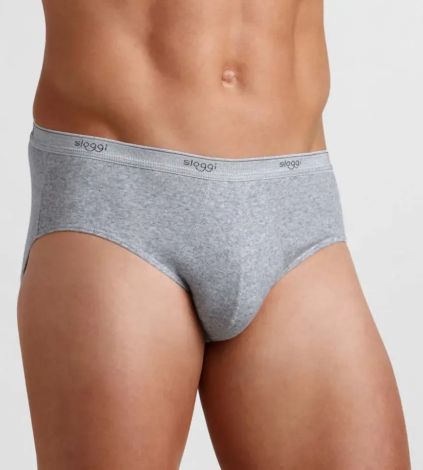 Sloggi Men Basic Midi slip ( wit / grijs of zwart ) Duopack ( Slog.102 / Slog.104 / Slog.107)