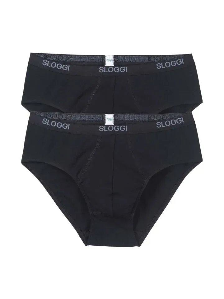 Sloggi Men Basic Midi slip ( wit / grijs of zwart ) Duopack ( Slog.102 / Slog.104 / Slog.107)