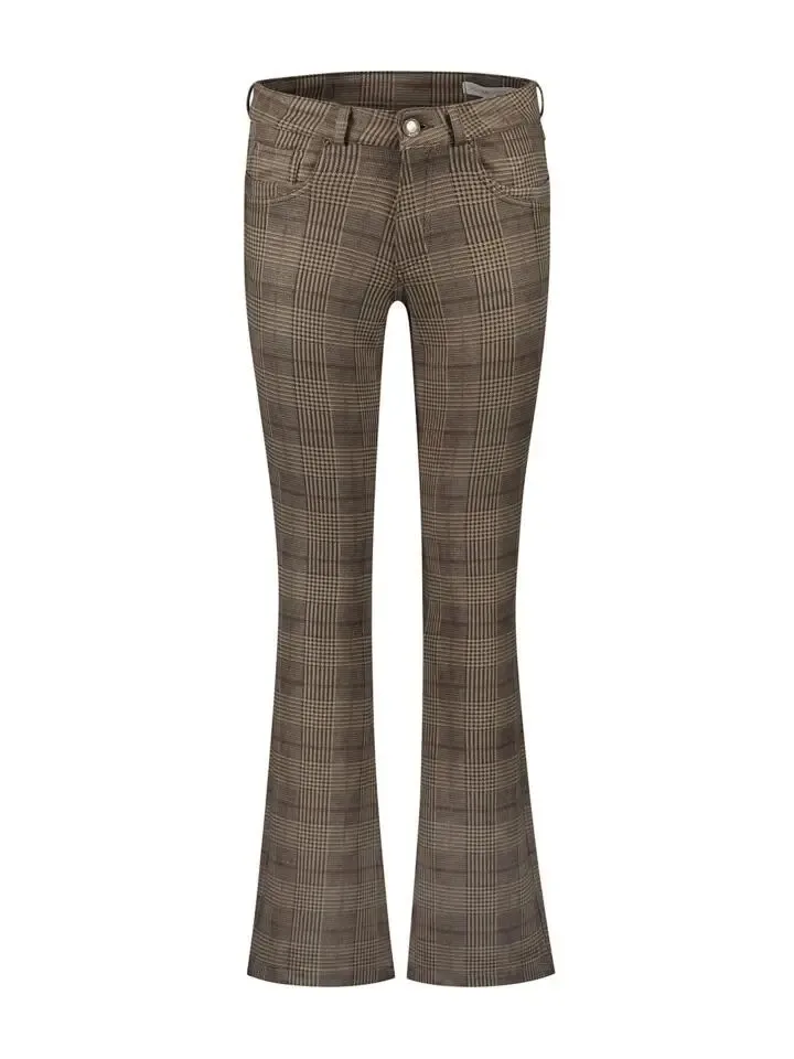 Para Mi Damesbroek: Jade Brushed Check Camel: Prince des galles ( PARA.127)