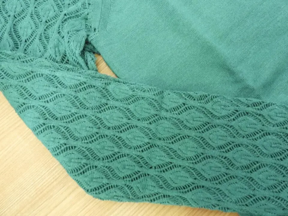 Esqualo Pull met gebreide kant ( Petrol blauw ) ( ESQ.156)