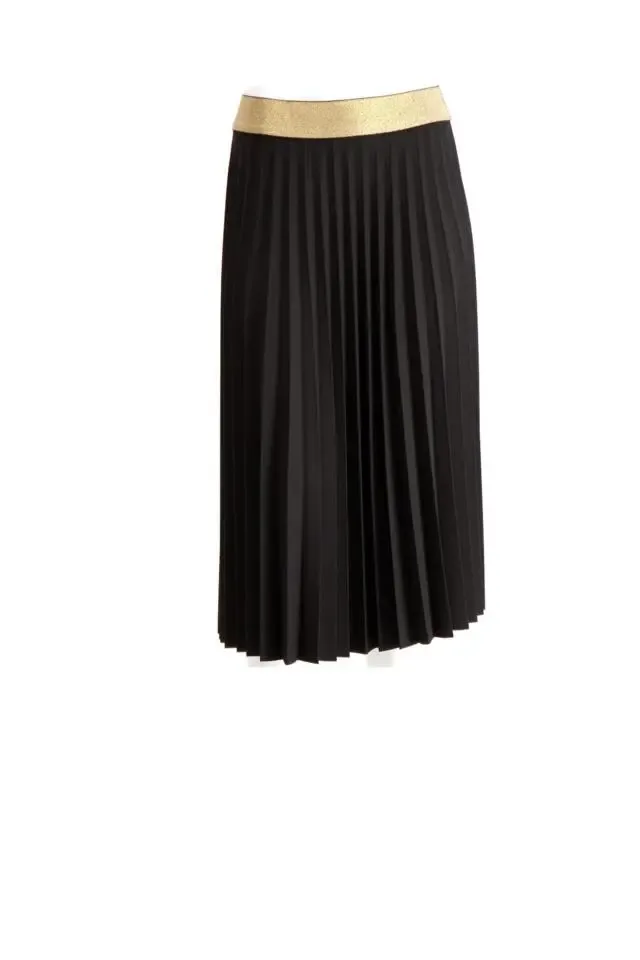 Signe Nature Plisse rok: Zwart ( Signe.963)