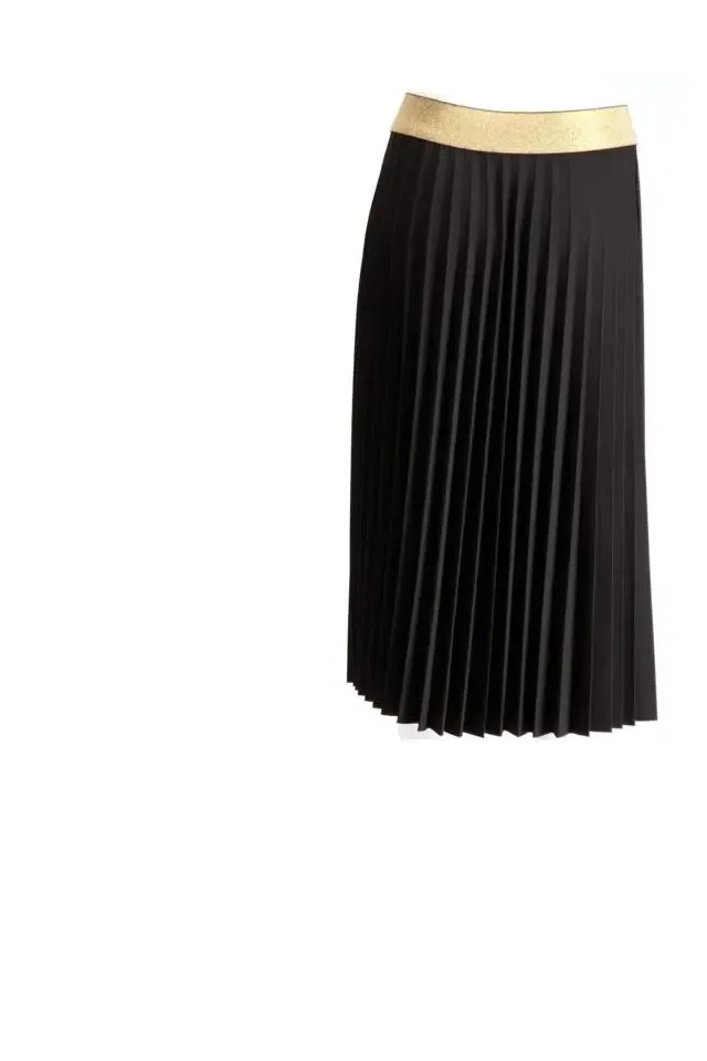 Signe Nature Plisse rok: Zwart ( Signe.963)