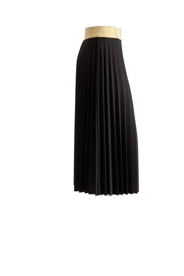 Signe Nature Plisse rok: Zwart ( Signe.963)
