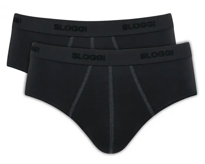 Sloggi Men 24/7 Midi Slip 2pack: Black (SLOG.191