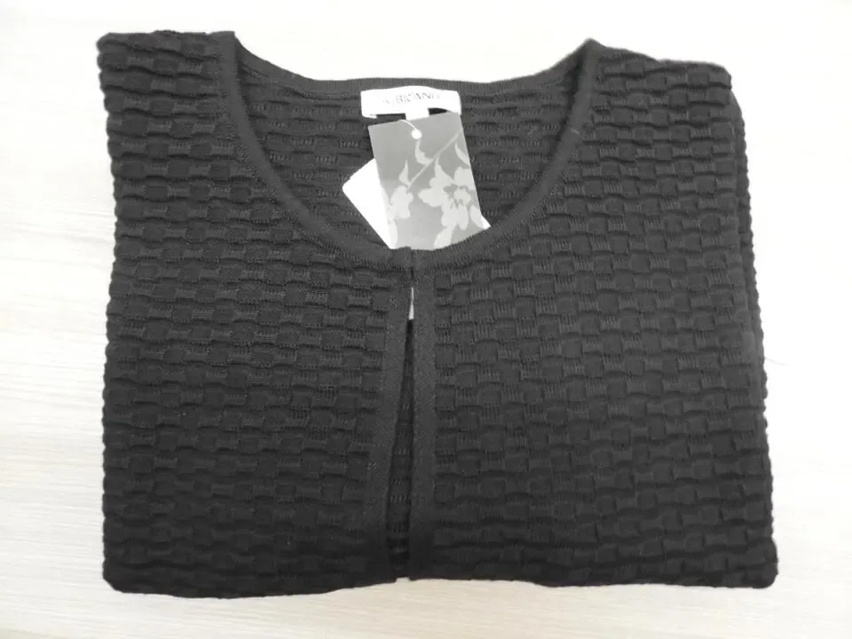 Kj Brand Zwarte Cardigan: Gebreid tot maat 50 ( BRA.212)