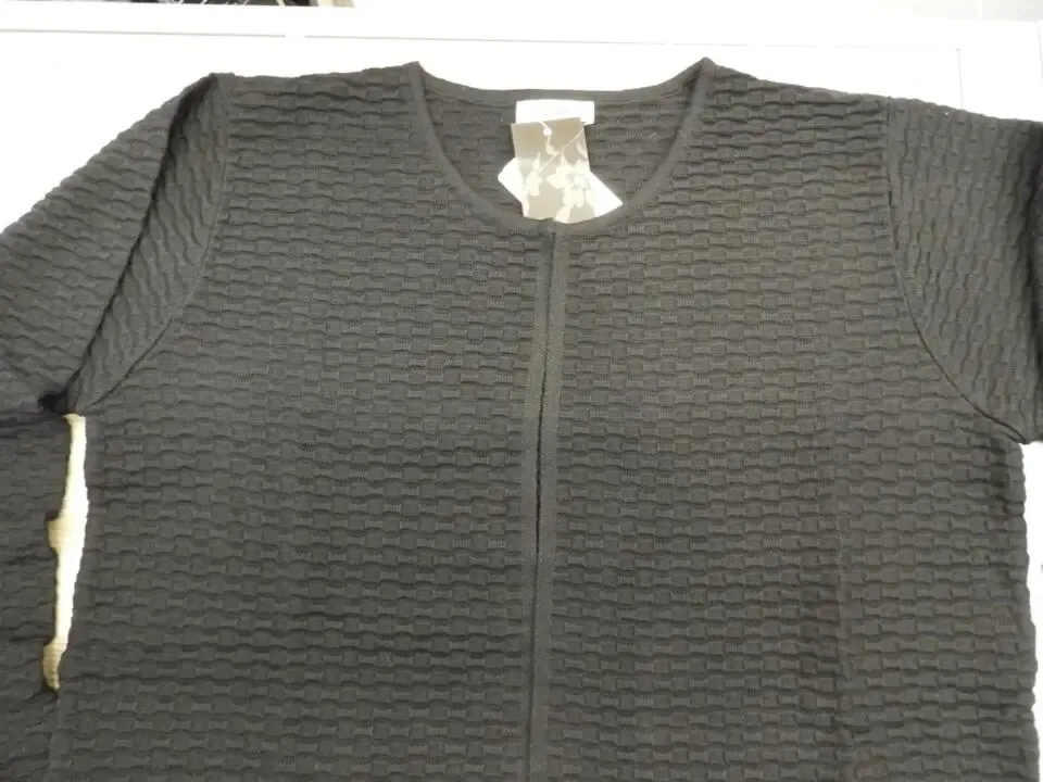 Kj Brand Zwarte Cardigan: Gebreid tot maat 50 ( BRA.212)