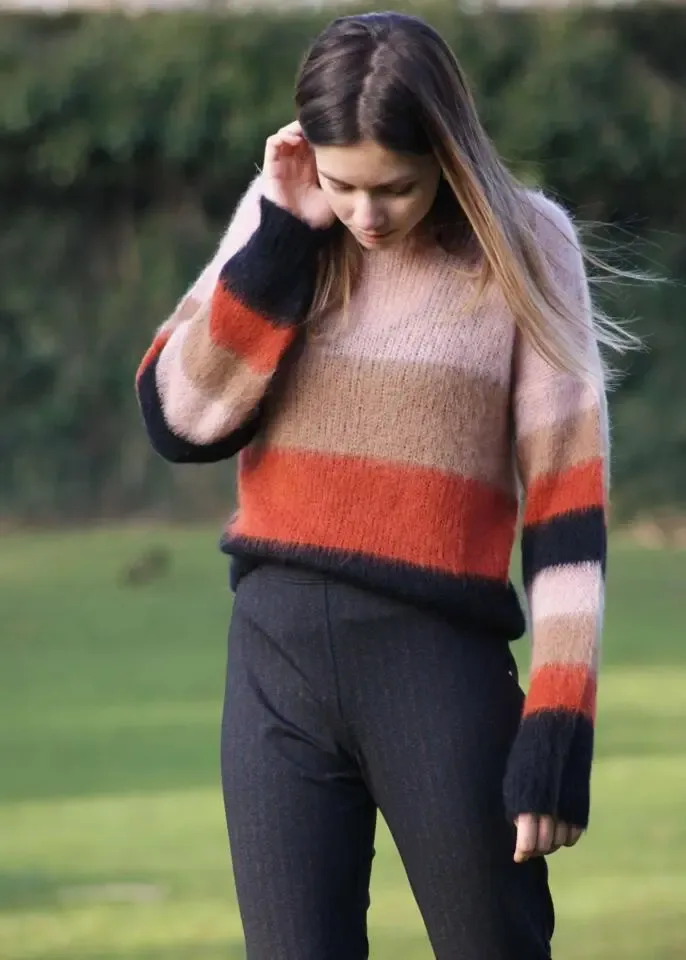 Diversa Broek: met fijne streep, elastiek broek ( DIV.589)