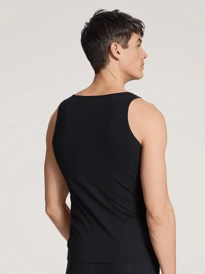 Calida Heren onderhemd zonder mouwen: Athletic shirt Zwart (Cal.139)