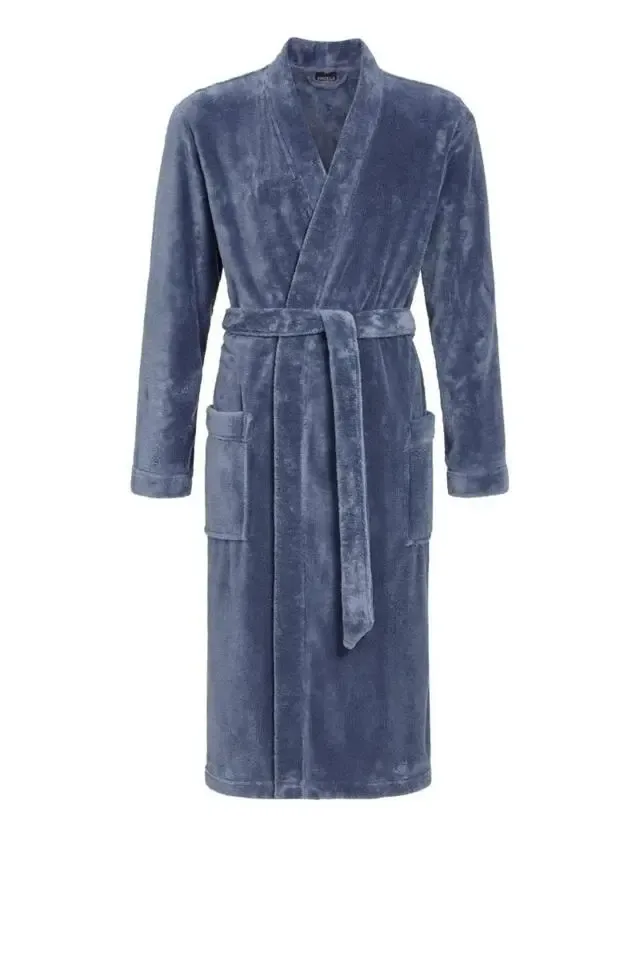 Ringella Heren Badjas: Licht Blauw ideaal voor sauna / douche ( Aqua ) ( RIN.223)