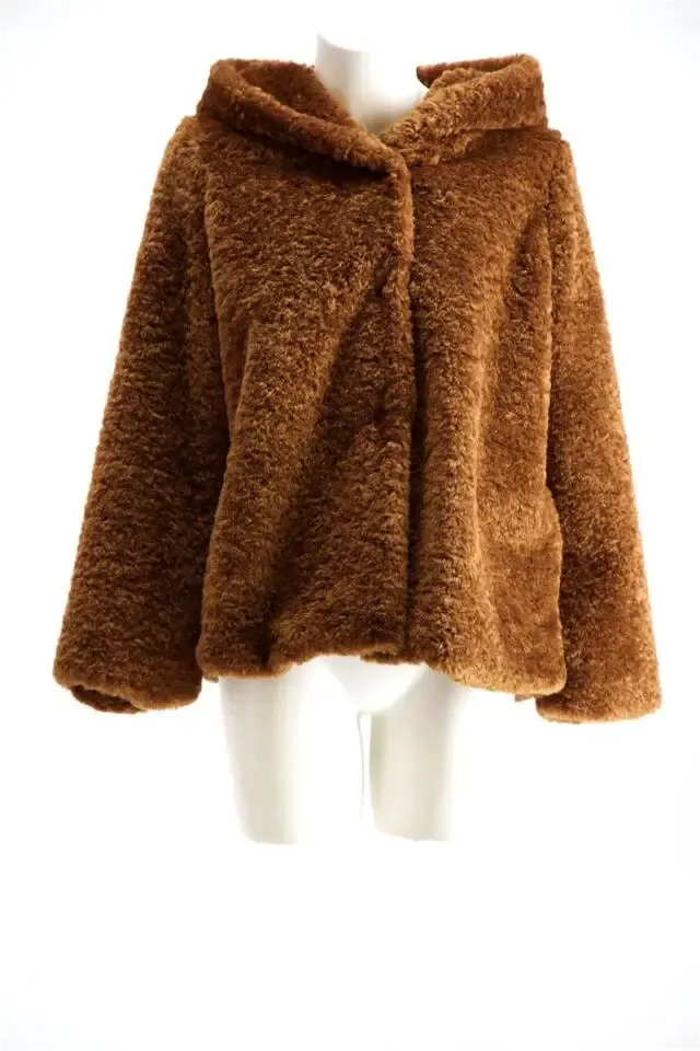 Signe Nature Bonten jas met kap: Camel ( Signe.973 )