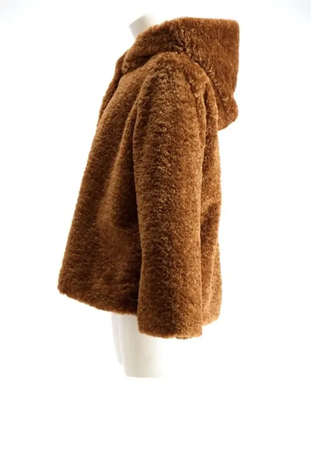 Signe Nature Bonten jas met kap: Camel ( Signe.973 )