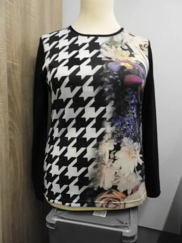 Femme Pull, print pied de poules ( GOD.25 )