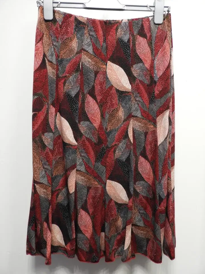 Bassini Rok op elastiek: Bordeau print ( Bas.20 )