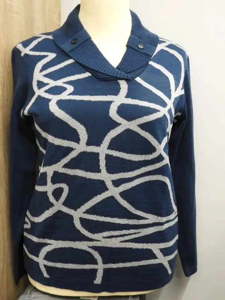 Gitti Blauwe pull: S - XXL 5 (git.84)