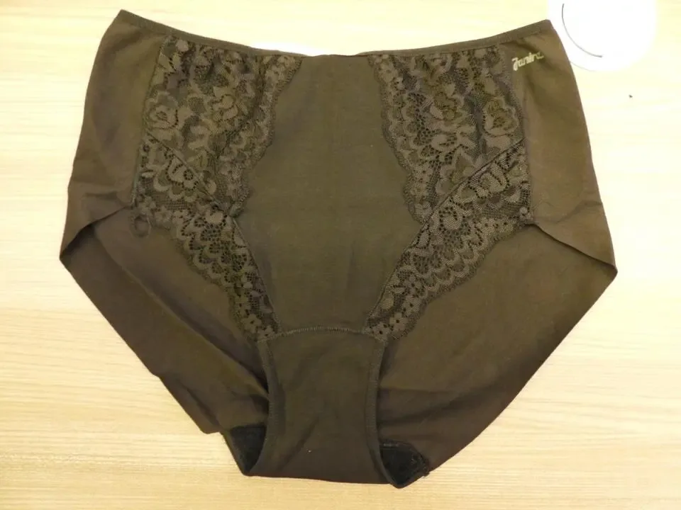 Janira Carey Lace Cotton Band: Zwart ( Hoge taille ) Naadloos ( JAN.110)