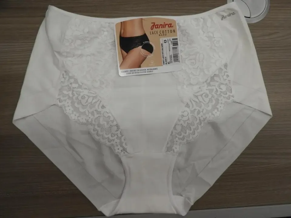 Janira Carey Lace Cotton Band: wit ( Hoge taille ) Naadloos ( JAN.118 )