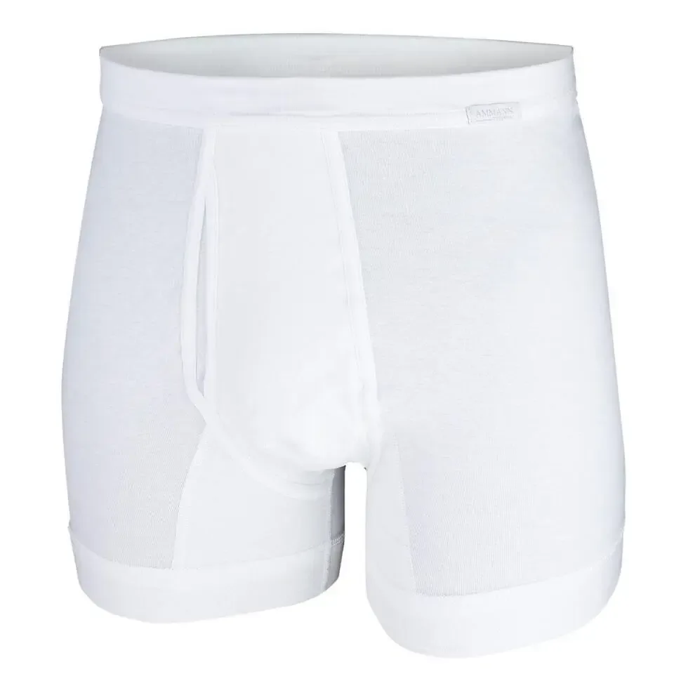 Ammann Heren boxershort met opening: Wit ( AMM.200 )