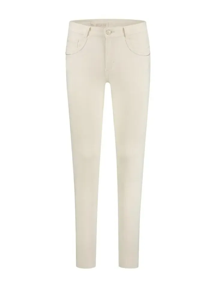 Para Mi Damesbroek: Celine Fancy Color denim Off White ( Skinny leg ) ( PARA.154 )