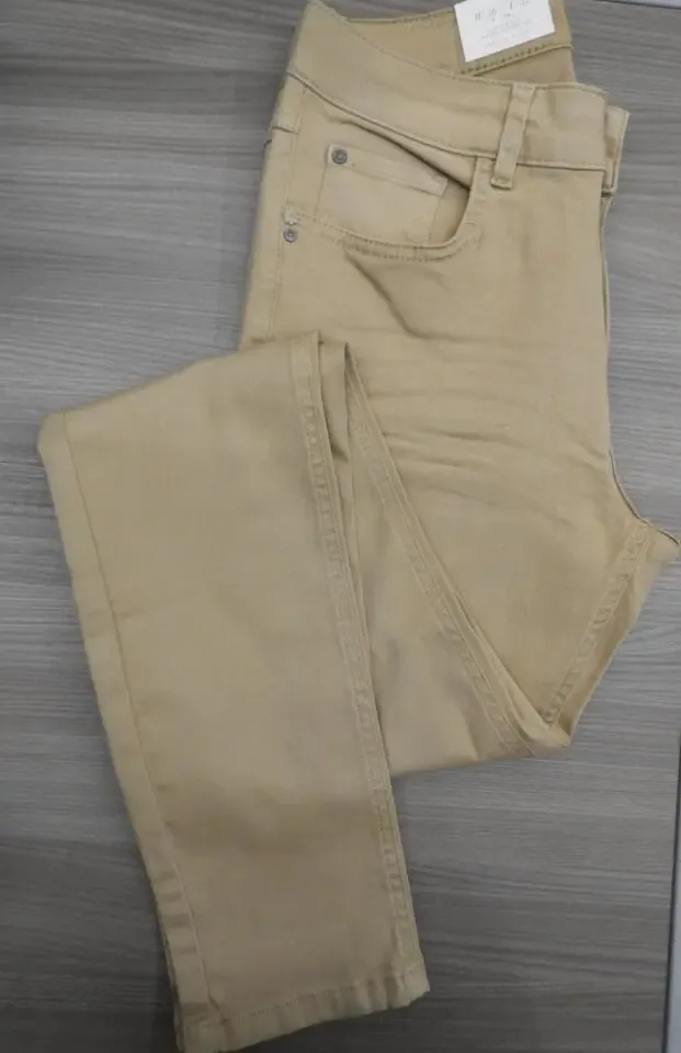 Para Mi Damesbroek: Ivy Color Denim Faded Camel ( Extra Skinny Leg ) ( PARA.153 )