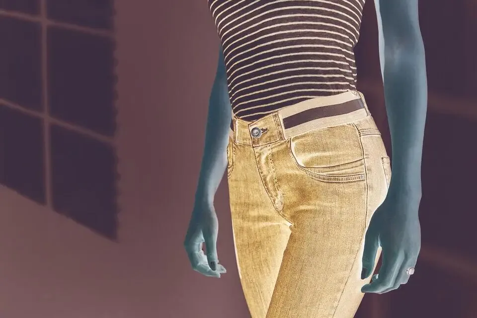 Para Mi Dames Broek: Celine ( Elastiek ) Reform Denim Old Bleu ( skinny Leg ) ( PARA.152 )