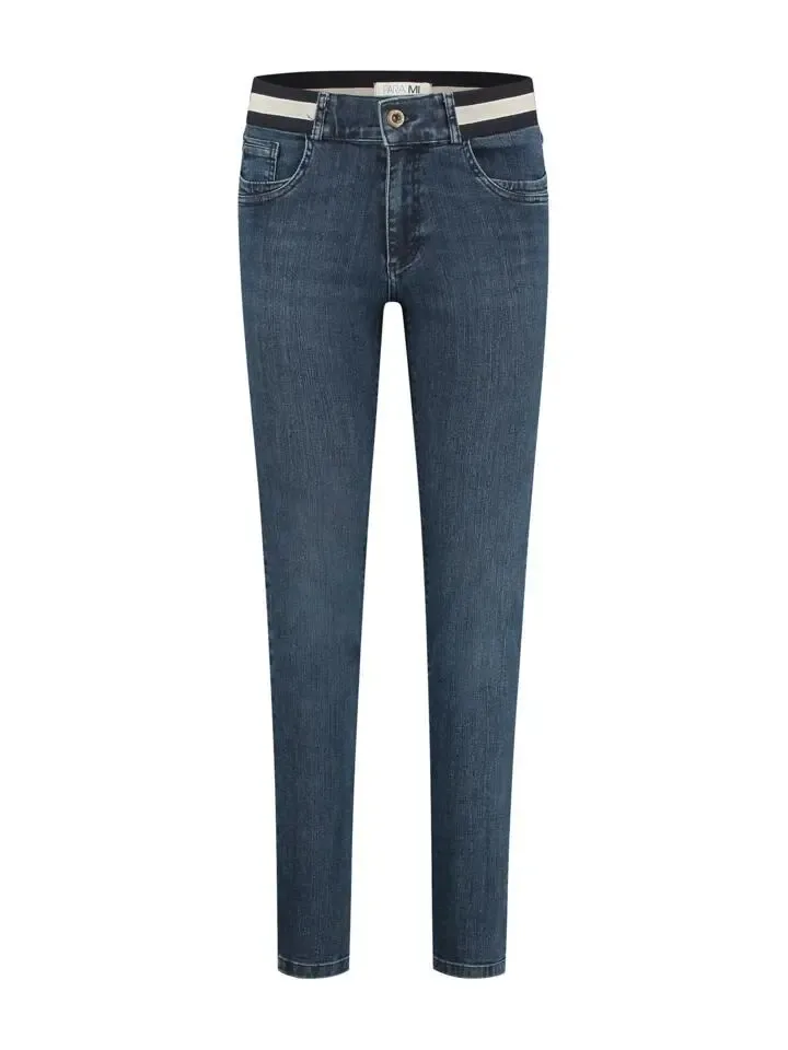 Para Mi Dames Broek: Celine ( Elastiek ) Reform Denim Old Bleu ( skinny Leg ) ( PARA.152 )