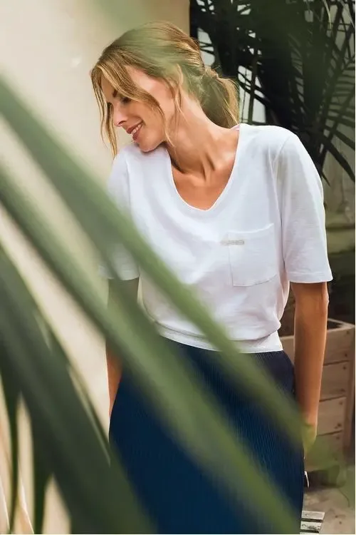 Signe Nature Plissé Jeans Rok ( Signe.989 )