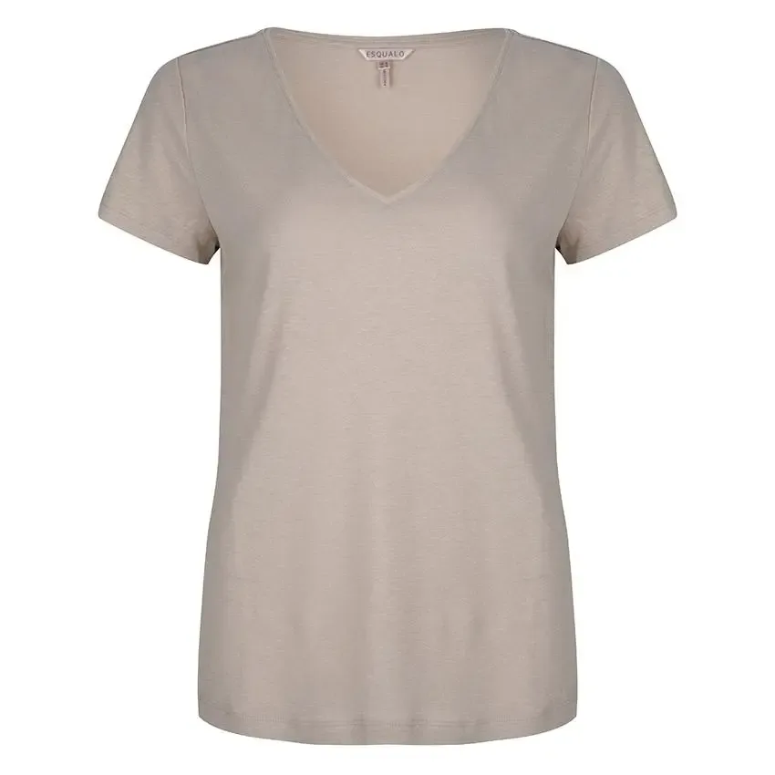 Esqualo shirt: Beige met kleine glitter ( ESQ.168 )