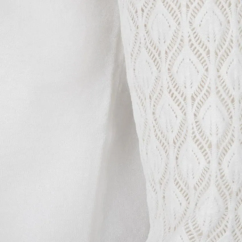 Esqualo Off White Gilet Gebreid ( ESQ.170)