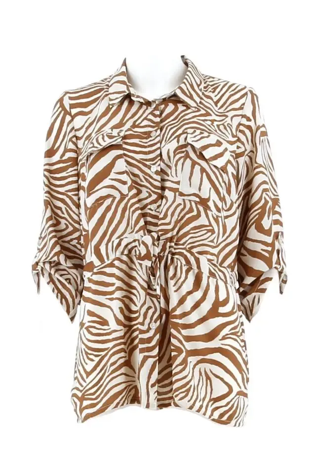 Signe Nature Tuniek: Cognac / ecru ( Signe.1003)