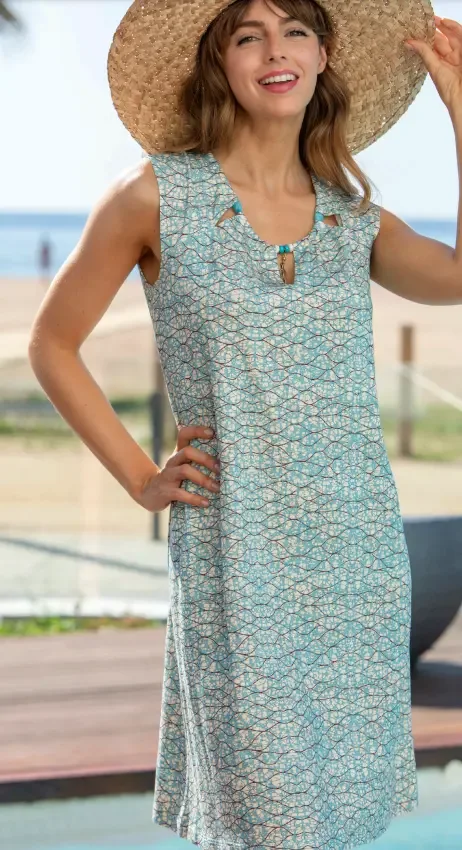 Mitjans Kleed: mouwloos ( Strandkleed ) ( Mit.22 )