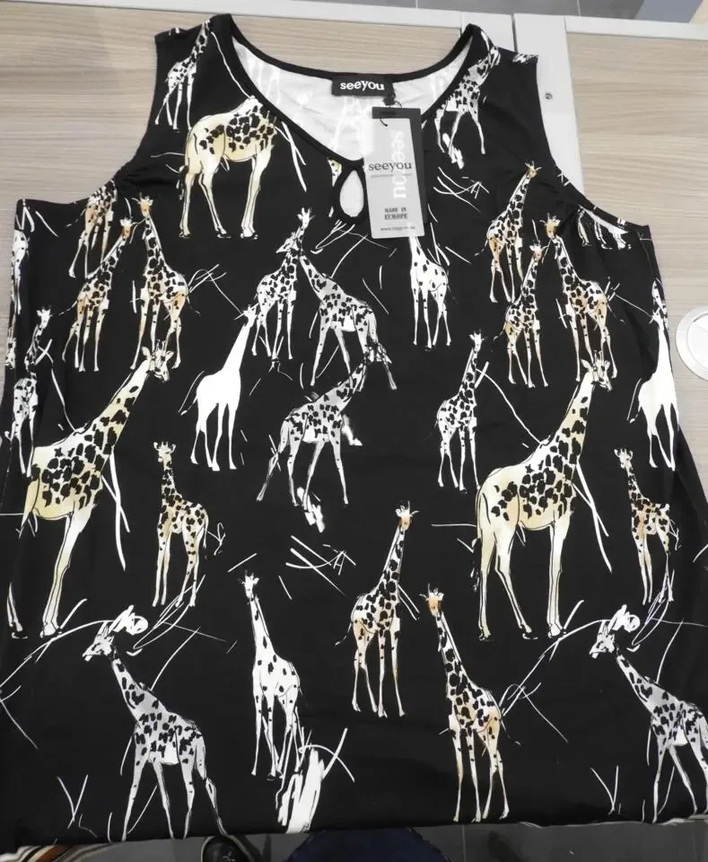 SeeYou Top: Zwart met dierenprint ( See.85 )
