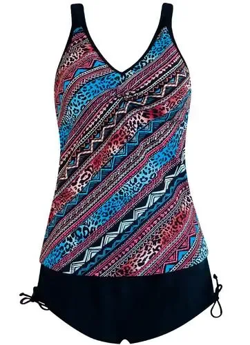 Sunmarin Tankini: multicolor ( Shortmodel ) ( tot maat 50 ) ( Sunf.86 )