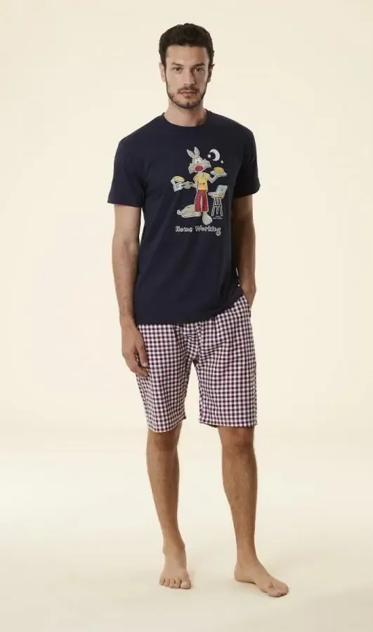 Happy People heren pyjama: Carree short ( HAP.17 )