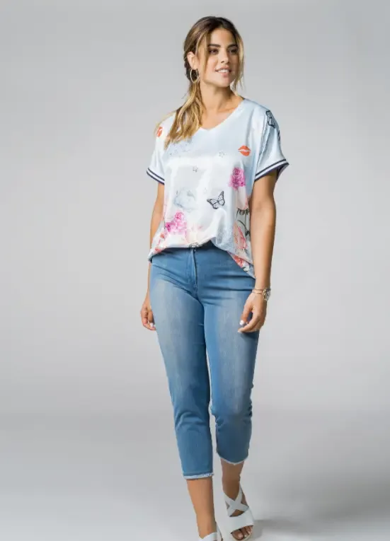See You Lichte Jeansbroek: 7/8 tot maat 52 ( SEE.88 )