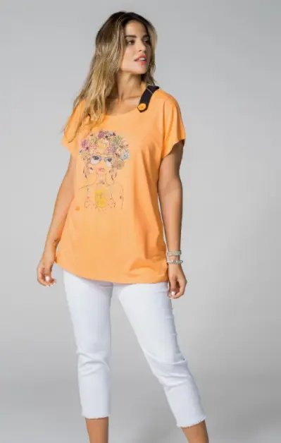 See You Shirt: Oranjen met opdruk ( see.91 )
