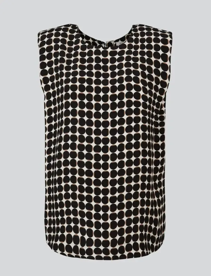 Summum Woman Top met schoudervulling: Print ( SUM.1 )